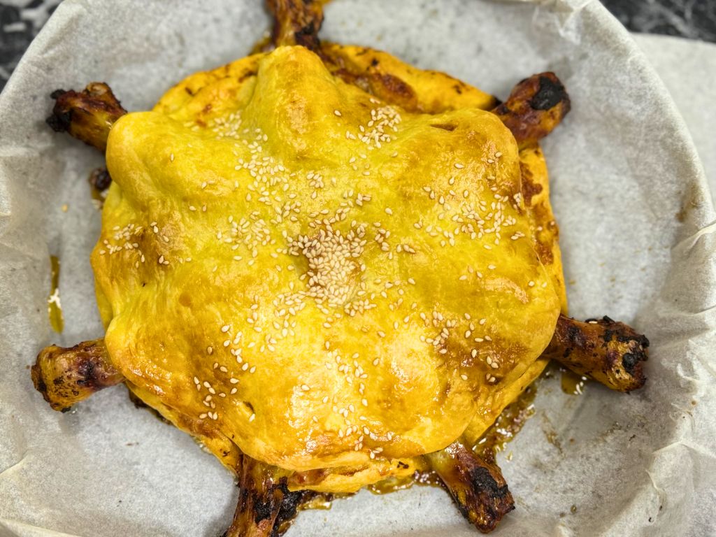 Baked Chicken Drumsticks on a baking tray