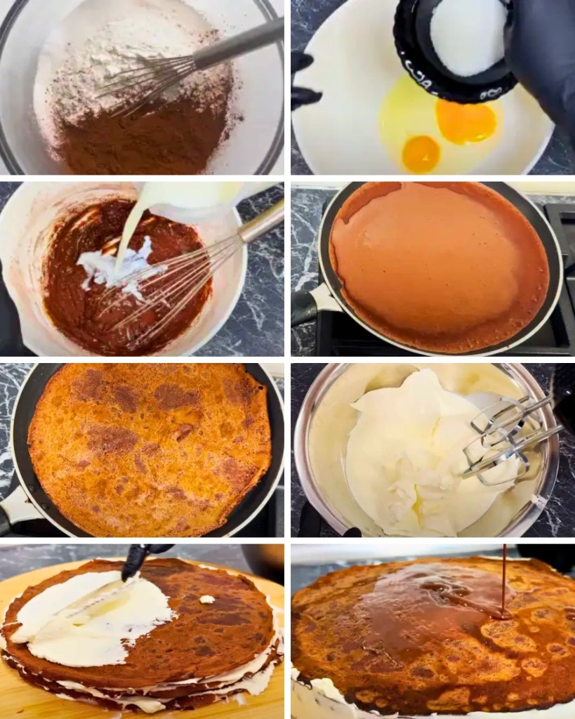 Steps how to make Pancake Cake
