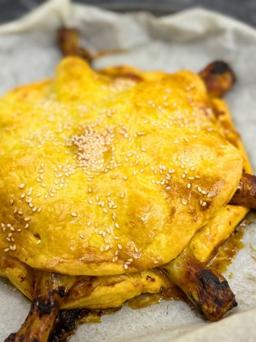 Baked chicken drumsticks feature