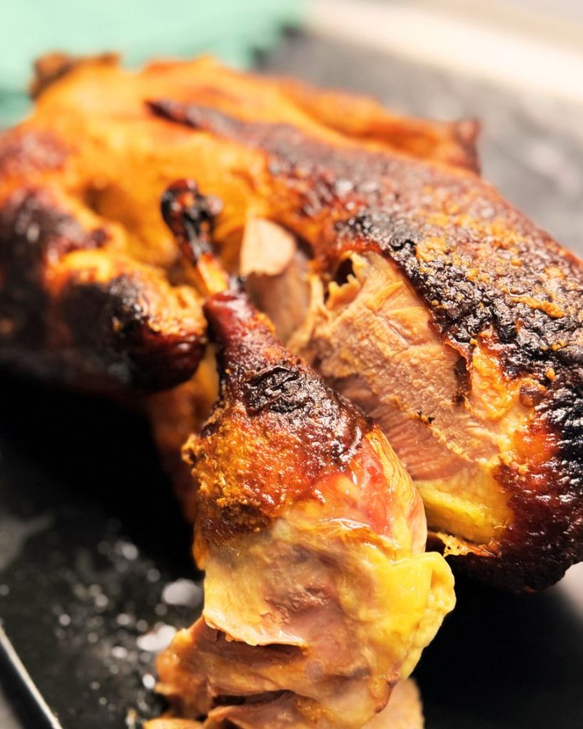 A plate with Roasted Duck