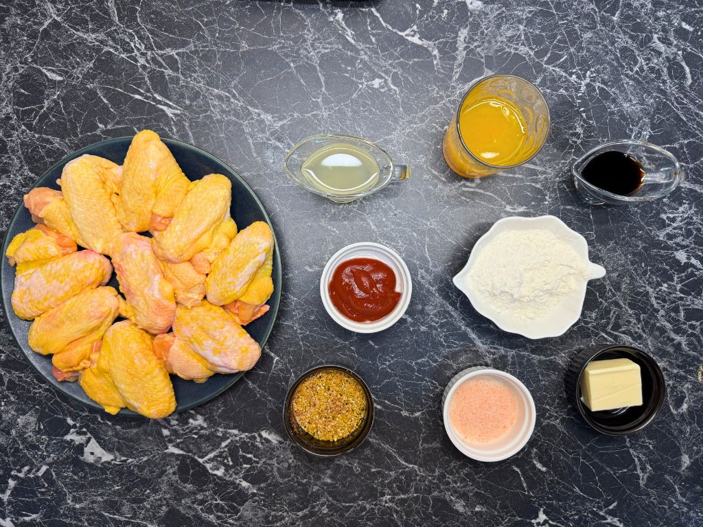 Air Fryer Orange Chicken Wings Ingredients
