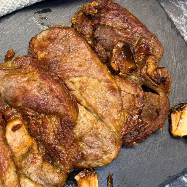 Air Fryer Pork Neck with Garlic